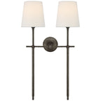 Theodore Wall Sconce in Brass and Fabric