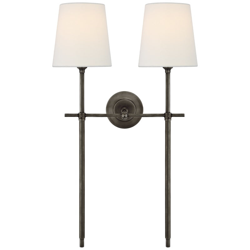 Theodore Wall Sconce in Brass and Fabric