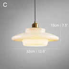 Hanging Ceiling Lamp with Milk White Glass