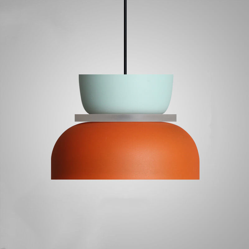 Nordic Zinc Alloy Dual-tone Dome Pendant Light LED 1-light