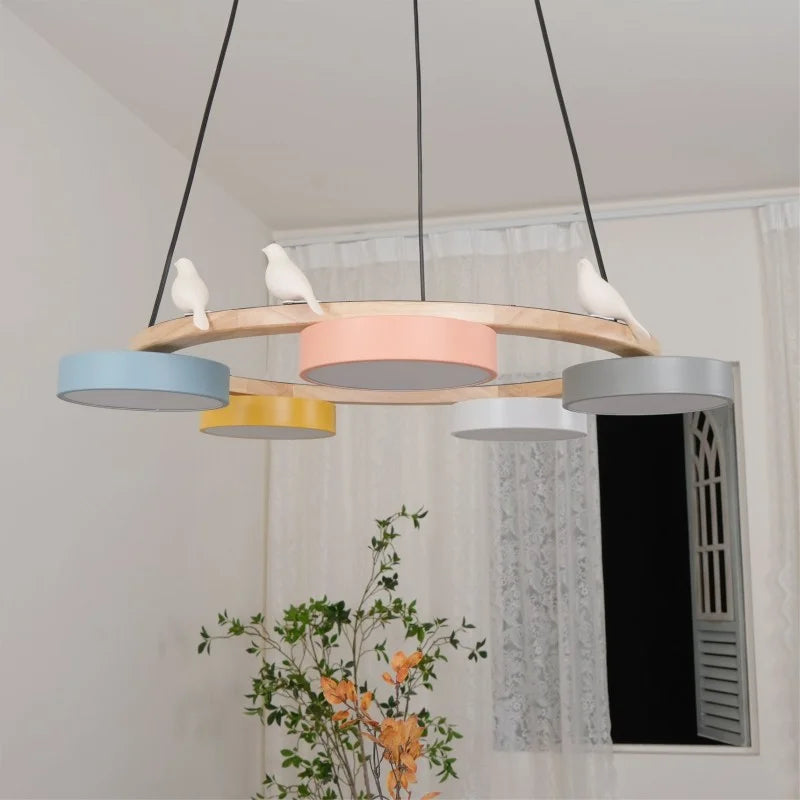 Cadmus Macarons Bird Woon Round Chandelier