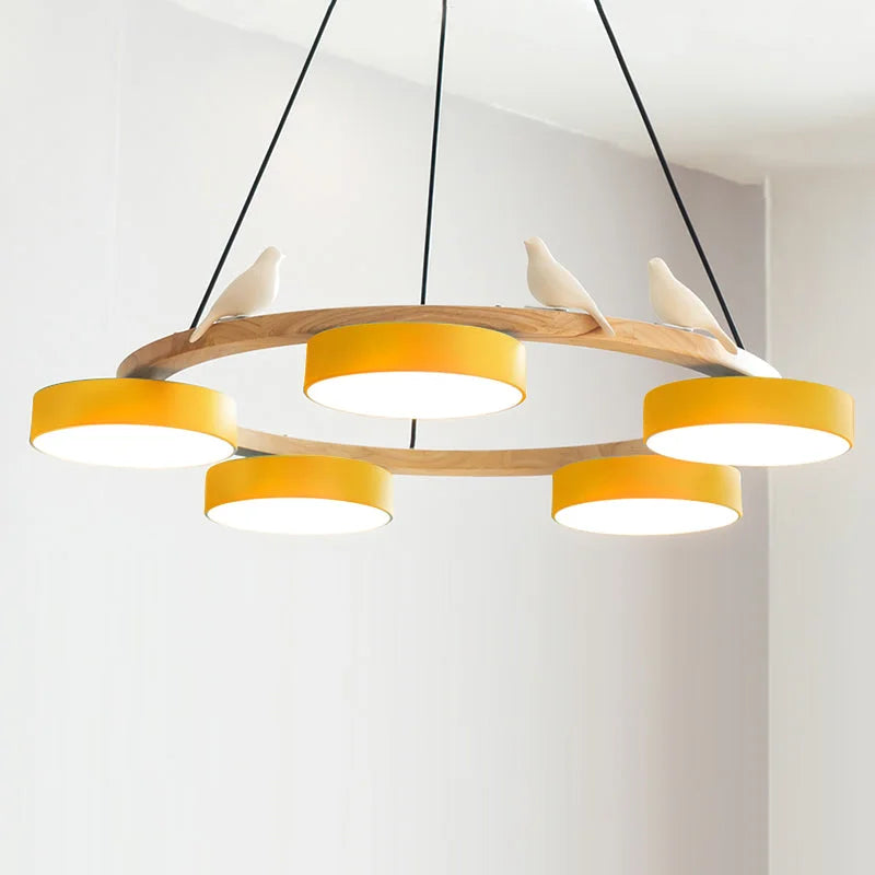 Cadmus Macarons Bird Woon Round Chandelier