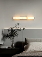 Arcus Wall Lamp Elegant Minimalist Modern Style in Brass and Alabaster