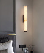 Arcus Wall Lamp Elegant Minimalist Modern Style in Brass and Alabaster