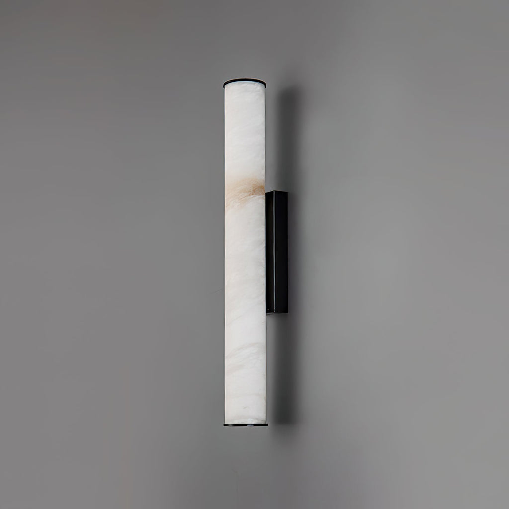 Arcus Wall Lamp Elegant Minimalist Modern Style in Brass and Alabaster