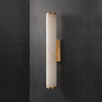 Arcus Wall Lamp Elegant Minimalist Modern Style in Brass and Alabaster
