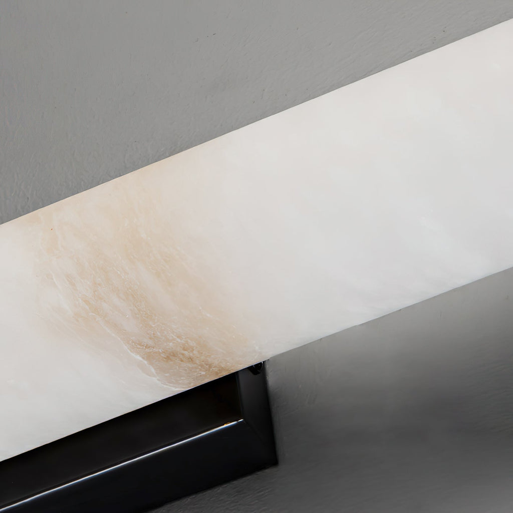Arcus Wall Lamp Elegant Minimalist Modern Style in Brass and Alabaster