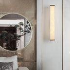 Arcus Wall Lamp Elegant Minimalist Modern Style in Brass and Alabaster