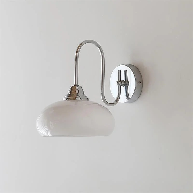 Calypso Bauhaus Curved Glass Wall Lamp