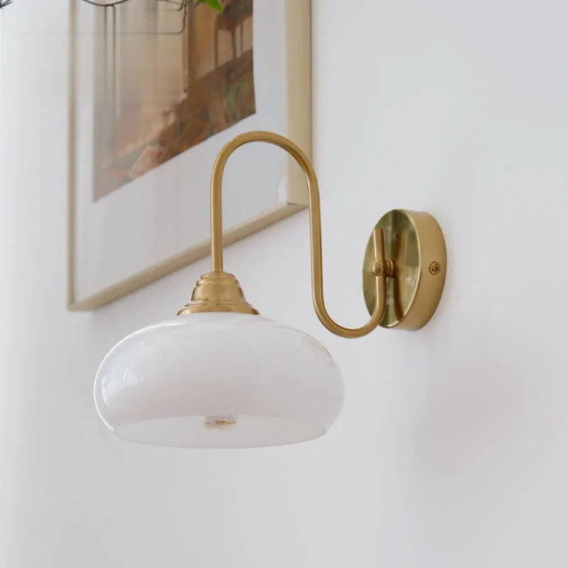 Calypso Bauhaus Curved Glass Wall Lamp