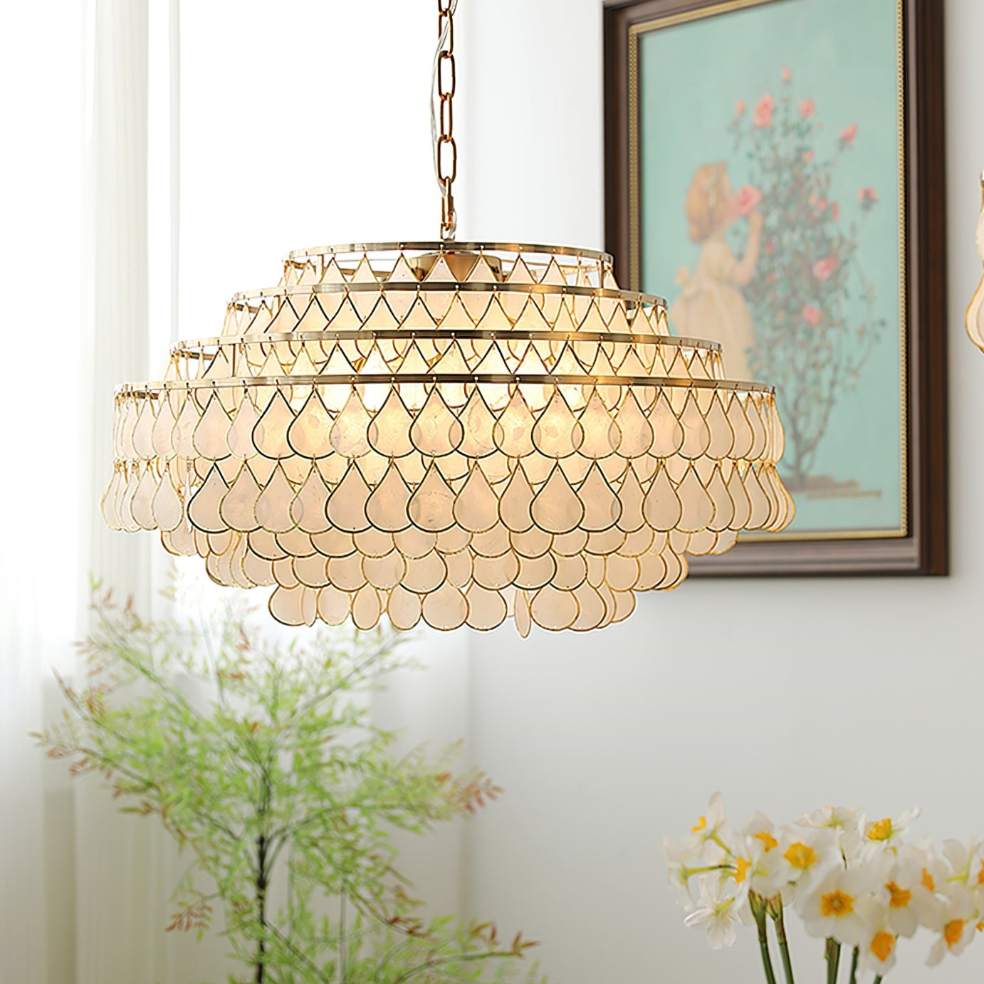 Capiz Chandelier