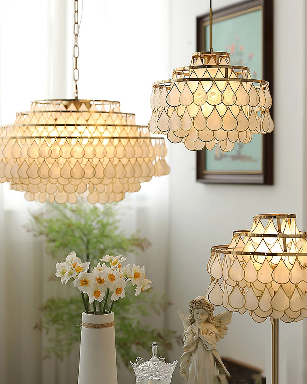 Capiz Chandelier