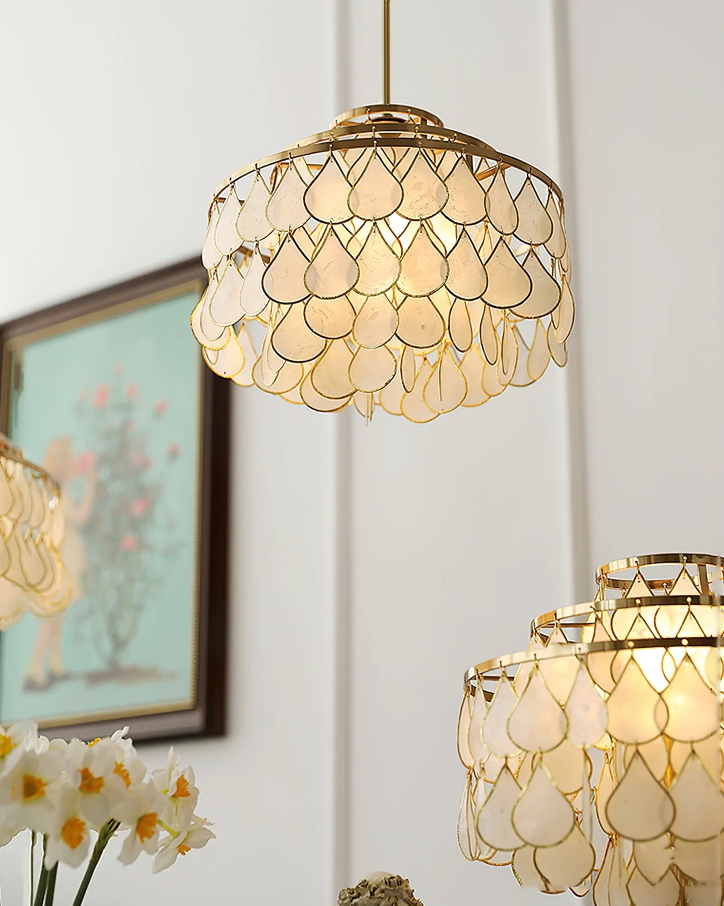 Capiz Chandelier