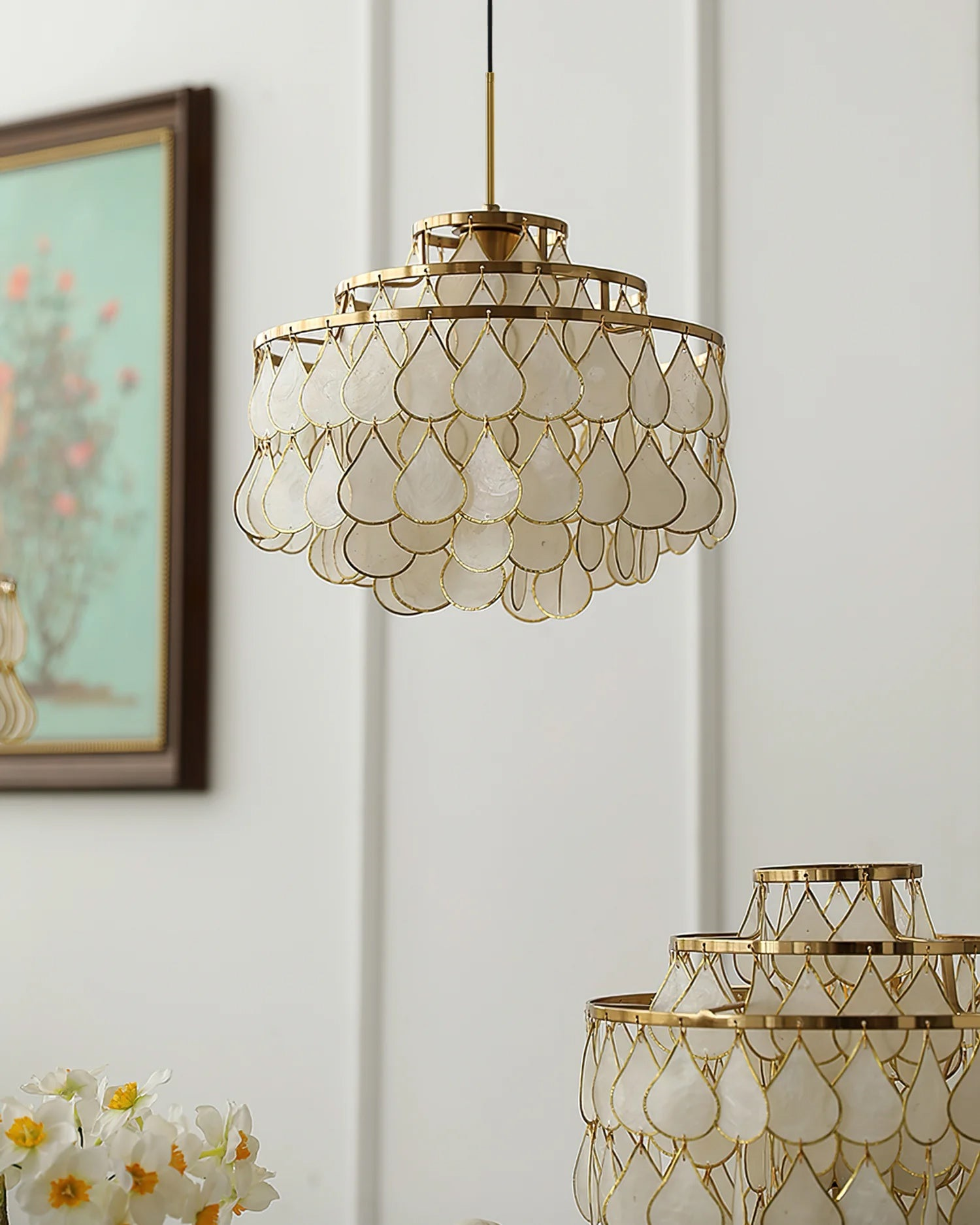 Capiz Chandelier