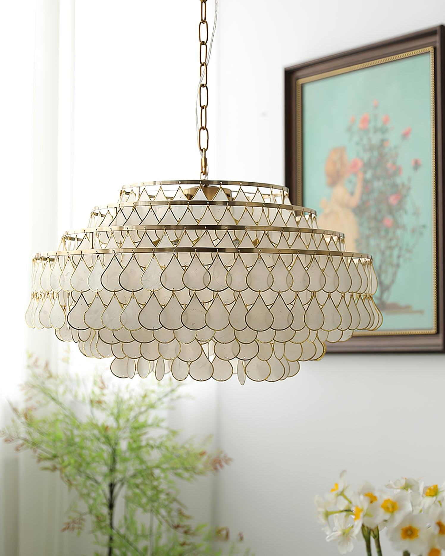 Capiz Chandelier