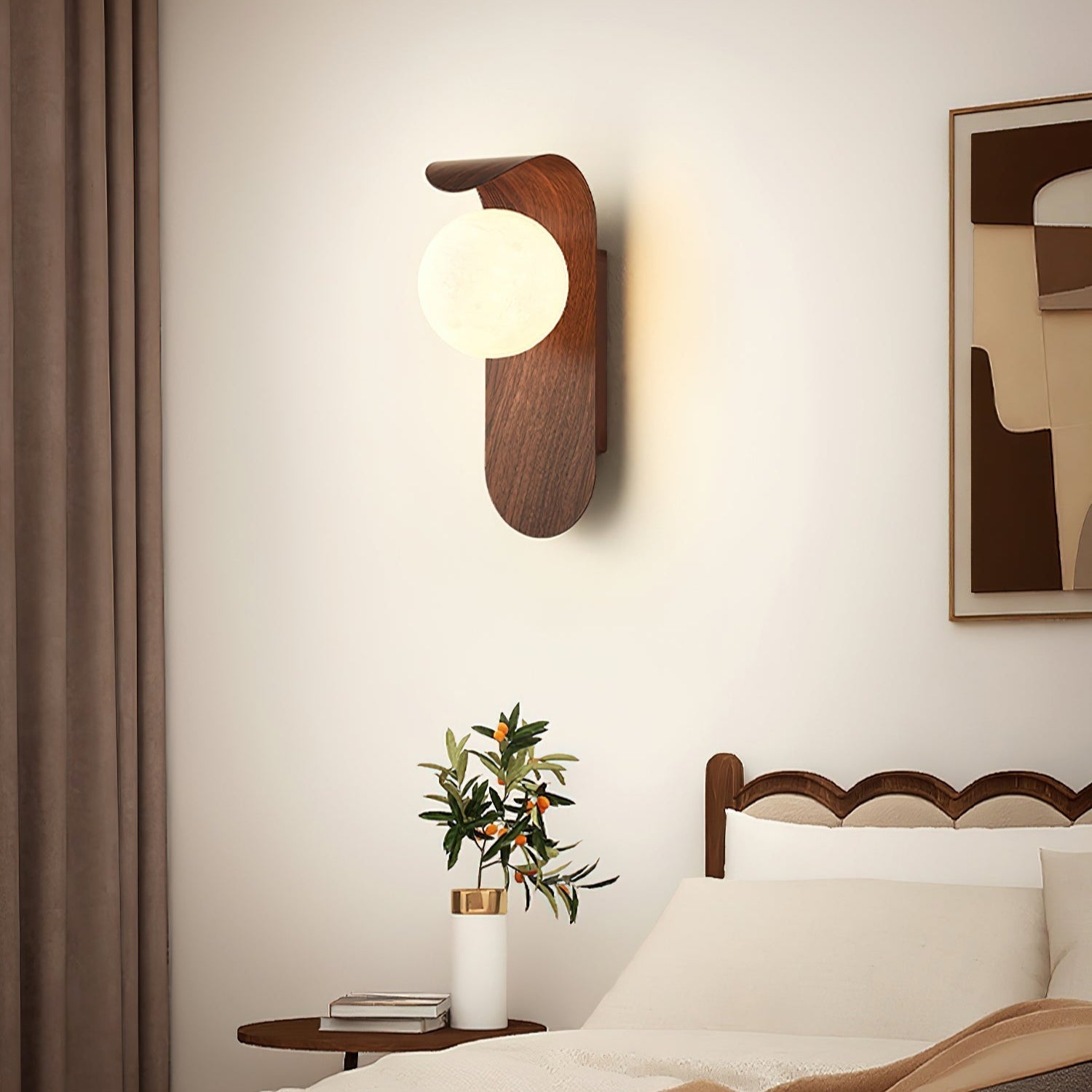 Exuro Indoor Wall Sconce in Wood / Walnut