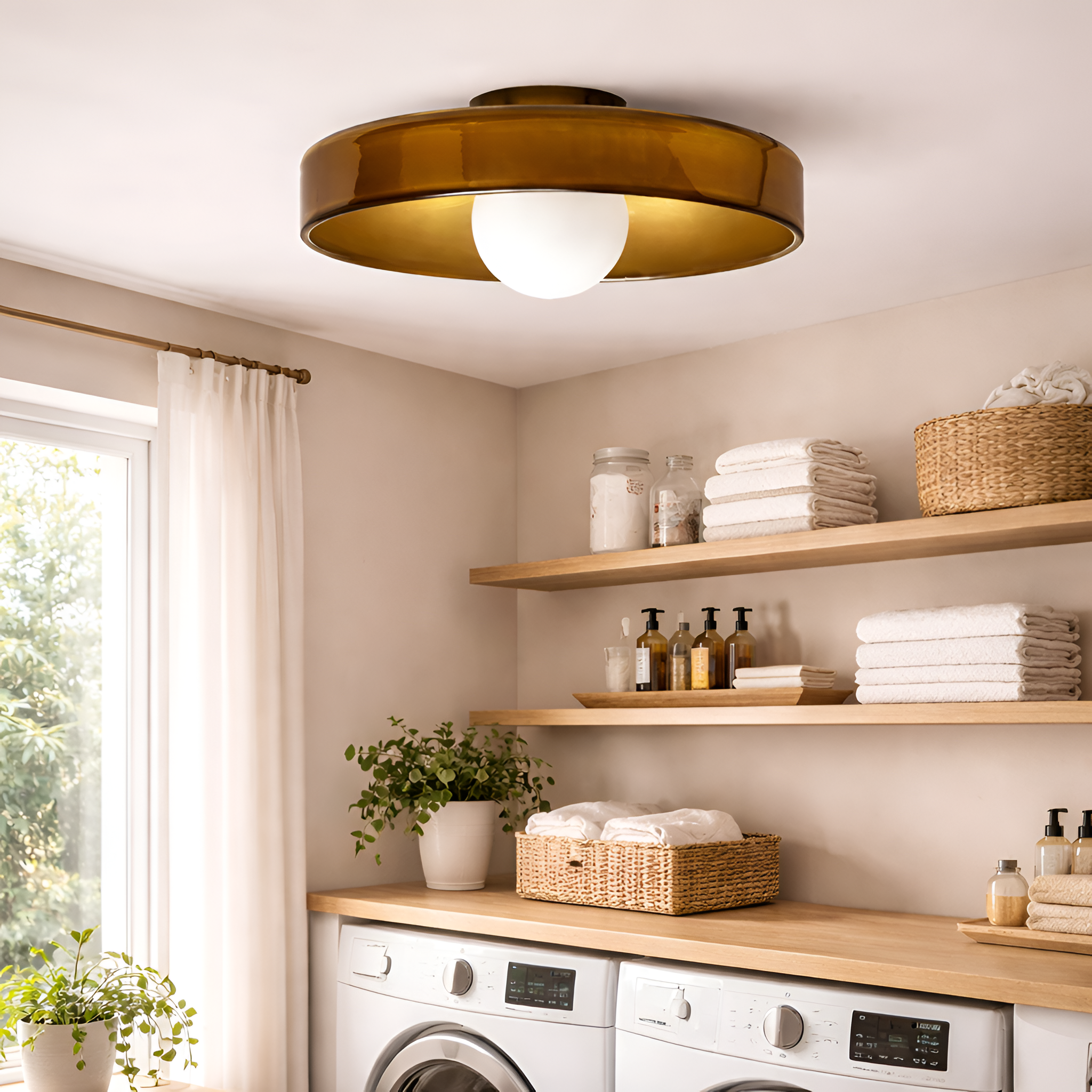 Victor - Scandinavian Design Cream Ceiling Lamp
