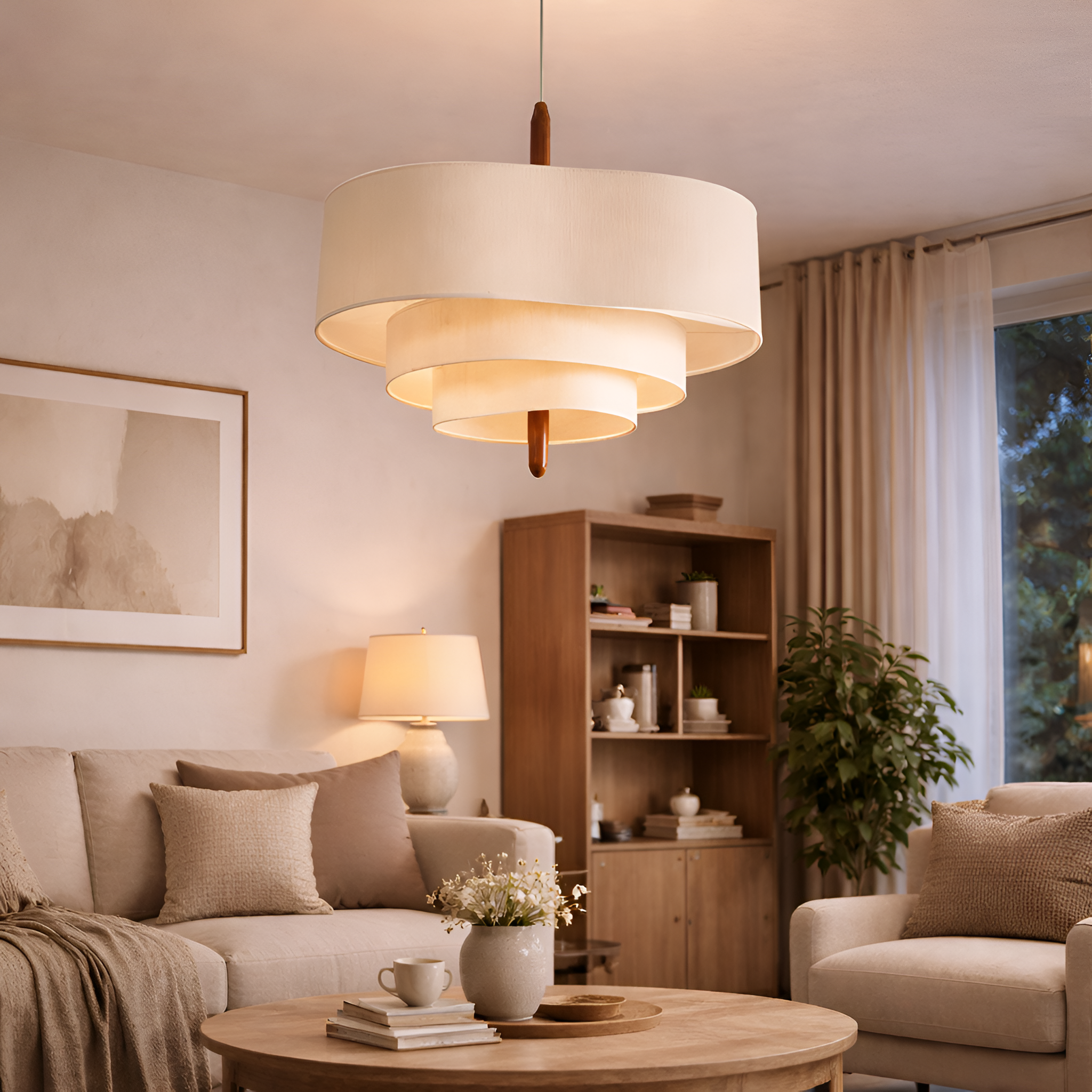 Dory - Wabi Sabi Fabric Ceiling Pendant Lamp