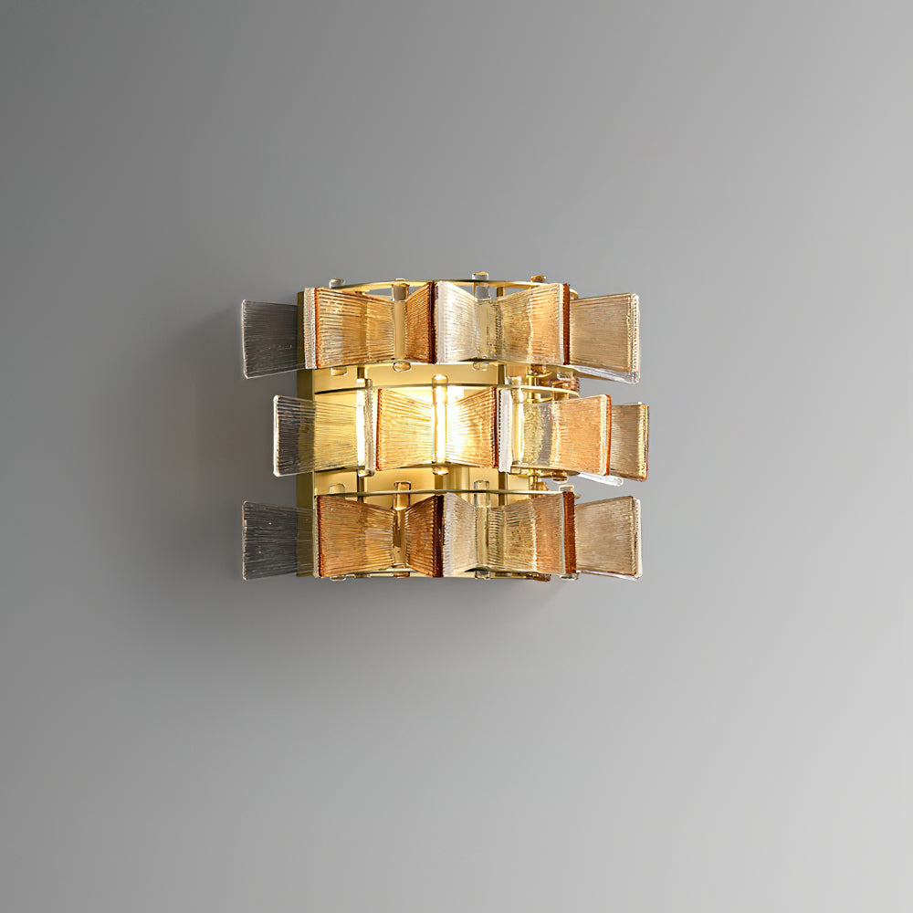 Celvara Grooved Glass Ribbon Wall Sconce