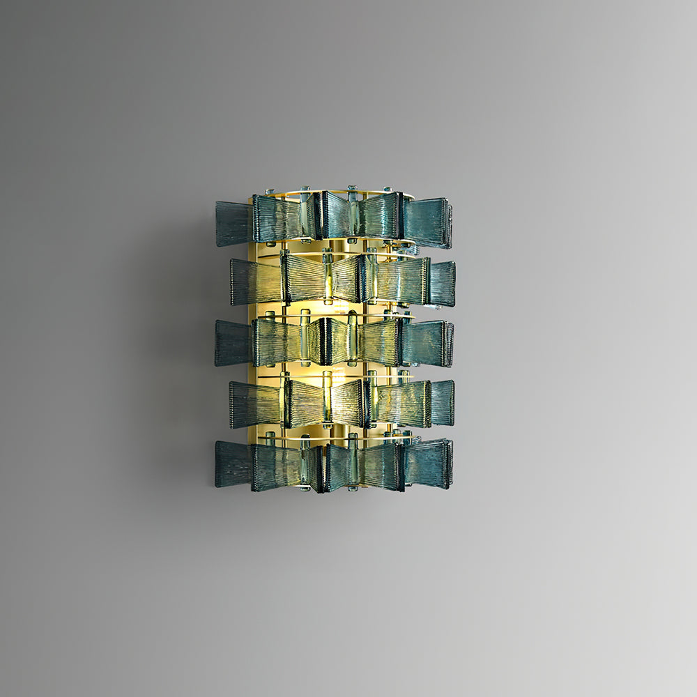 Celvara Grooved Glass Ribbon Wall Sconce