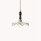Ceramic Wave Flower Pendant Lamp