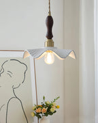 Ceramic Wave Flower Pendant Lamp