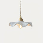 Ceramic Wave Flower Pendant Lamp