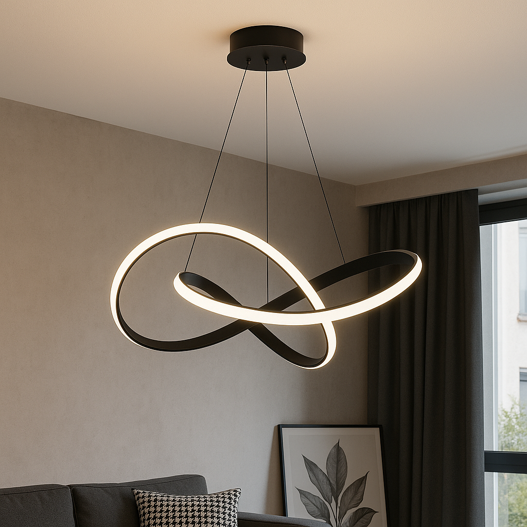 Camera - Modern Pendant Lamp Dining Room Aluminum Black