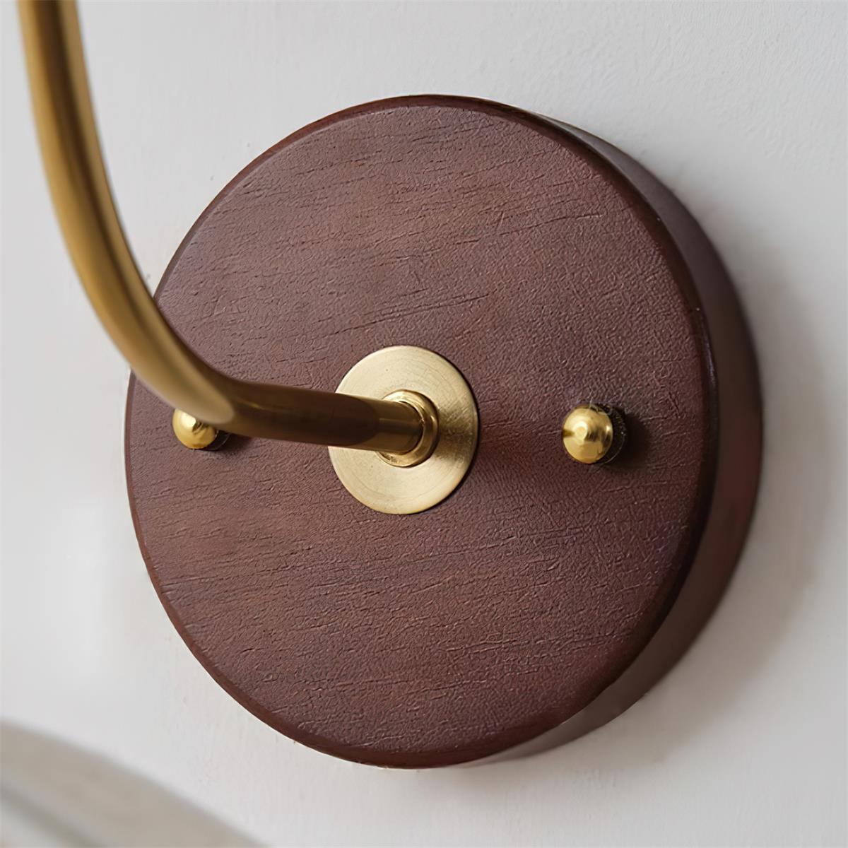 Yuki Floral Wall Sconce in Wood and Fabric