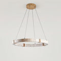 Lumae Ring-Shaped Suspension in Travertine Stone
