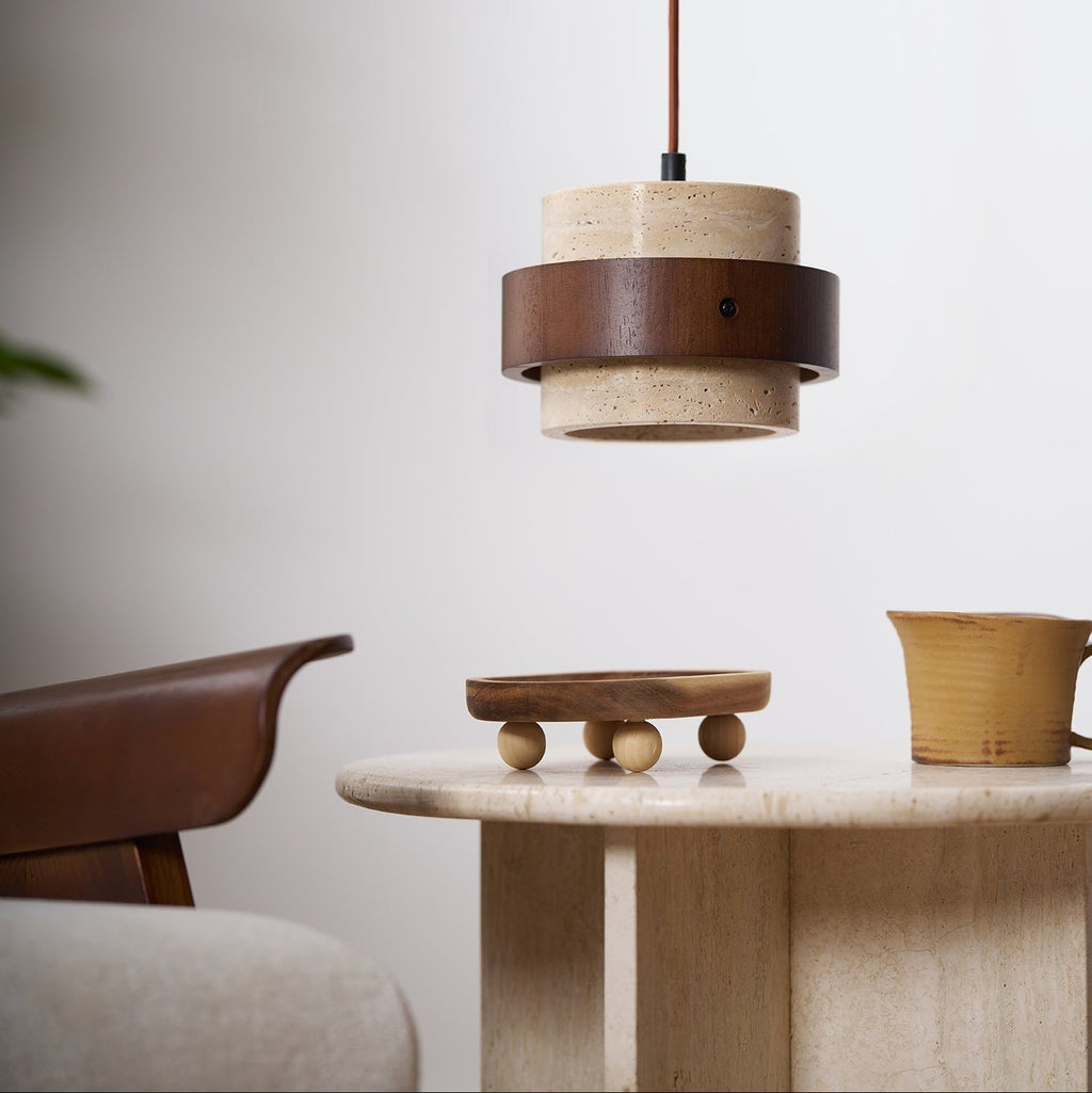 Perra Pendant Light made of Travertine