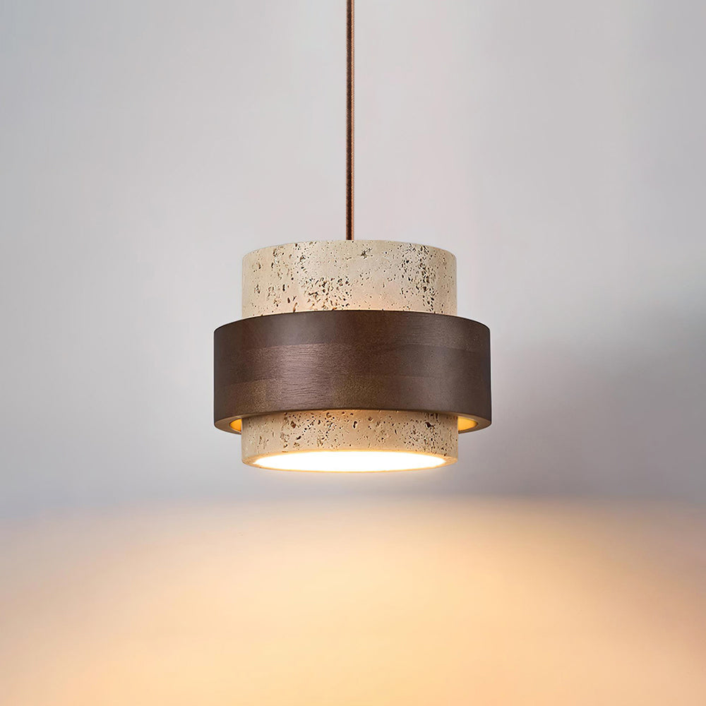 Perra Pendant Light made of Travertine