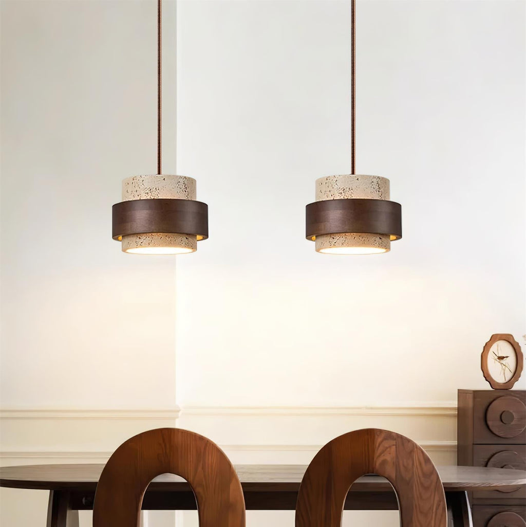 Perra Pendant Light made of Travertine
