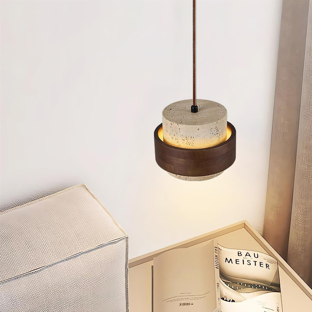 Perra Pendant Light made of Travertine