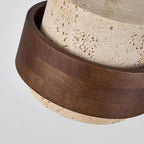 Cole Travertine Plug In Pendant Lamp