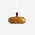 Eldom Suspension with Amber Glass Shade