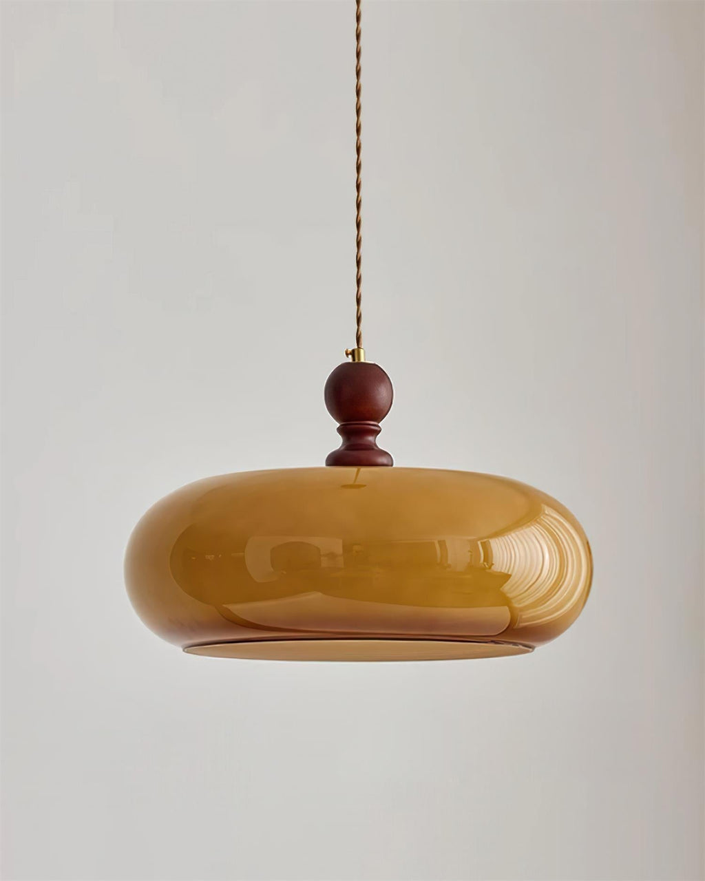 Eldom Suspension with Amber Glass Shade