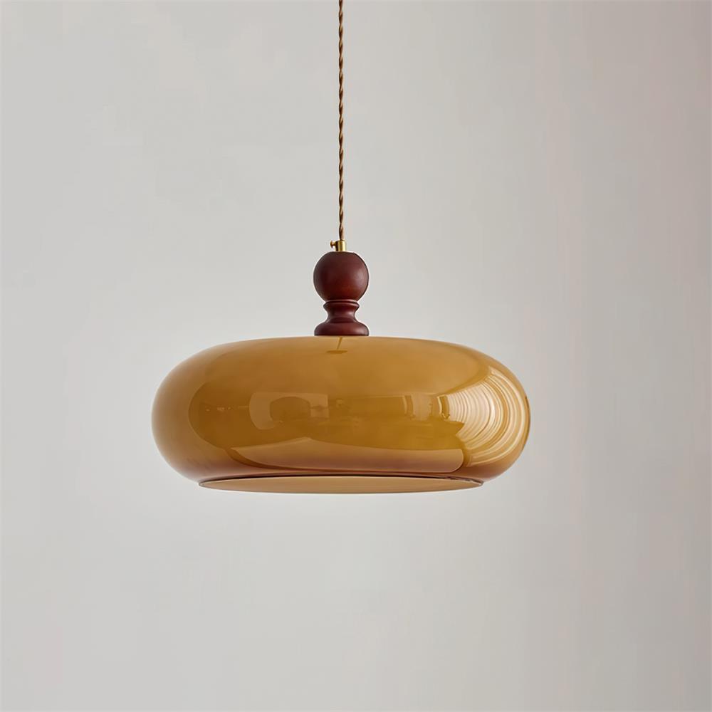 Eldom Suspension with Amber Glass Shade