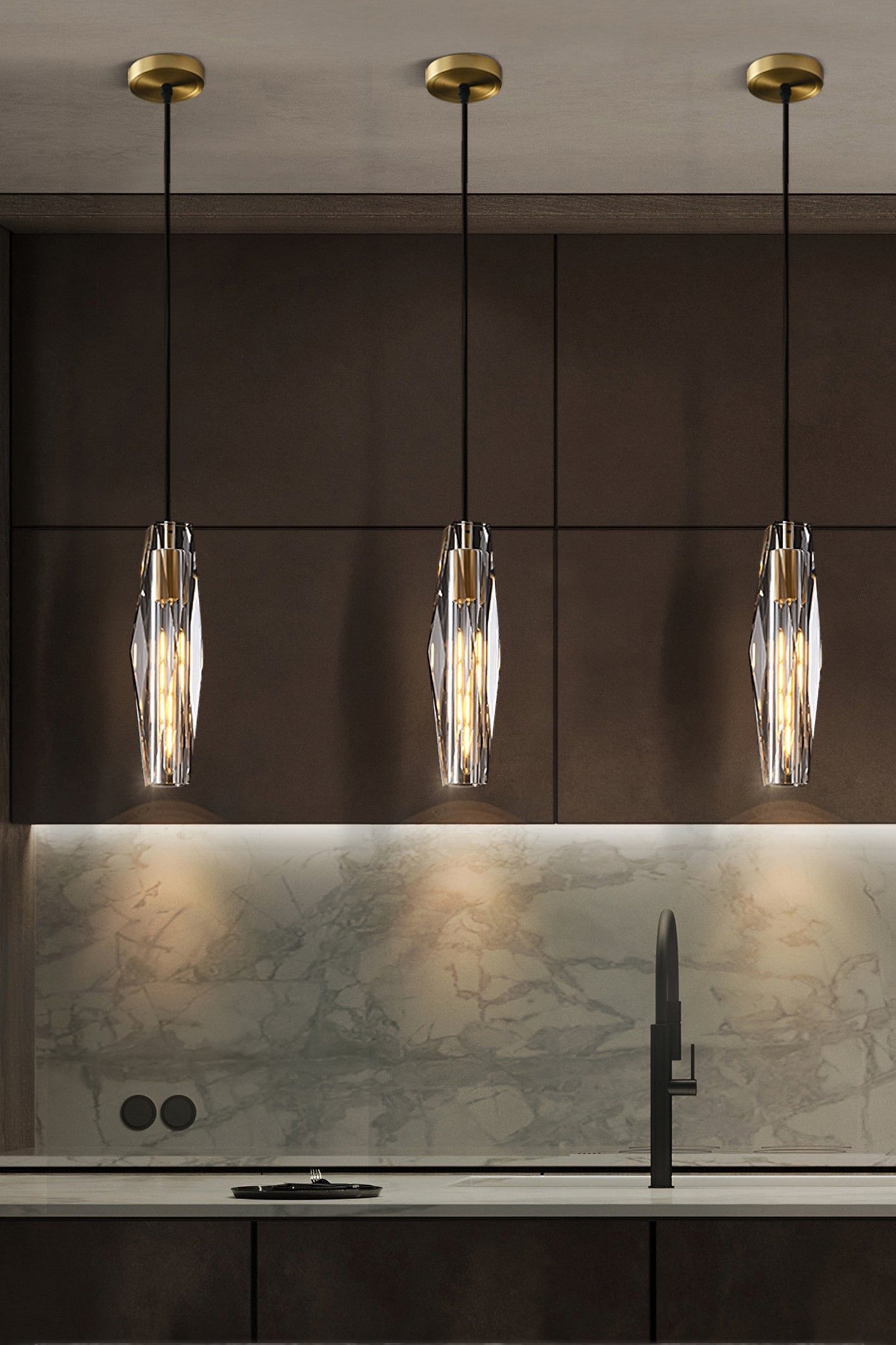 Crystal Copper Pendant Lamp