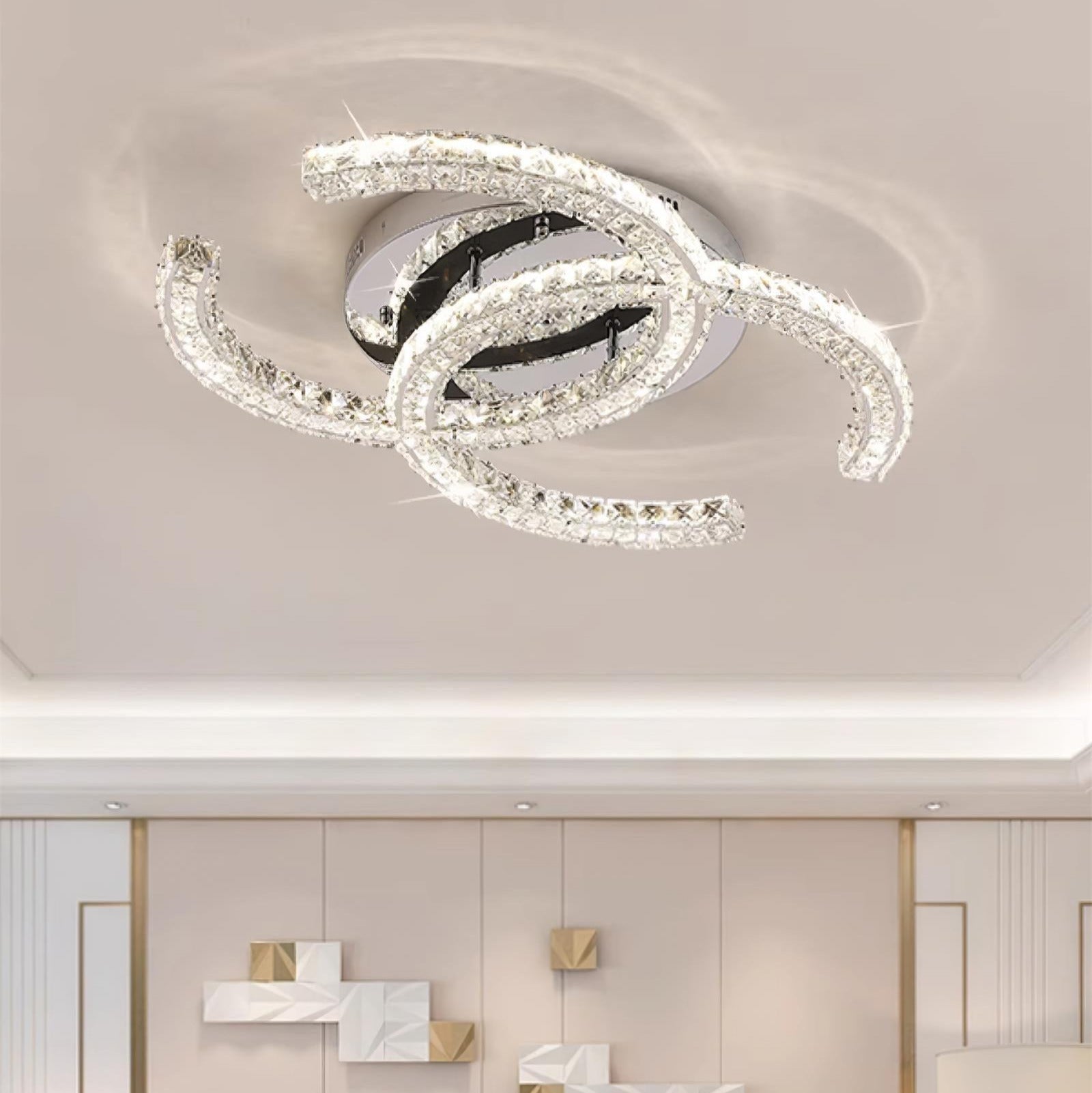 Kristy Crystal Ceiling Light  Double C