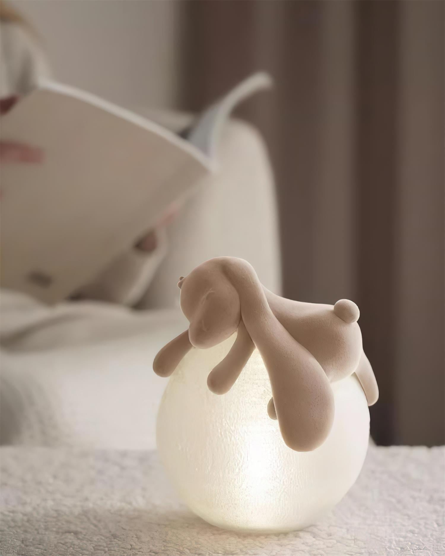 Resin Series-Cute Rabbit Table Lamp