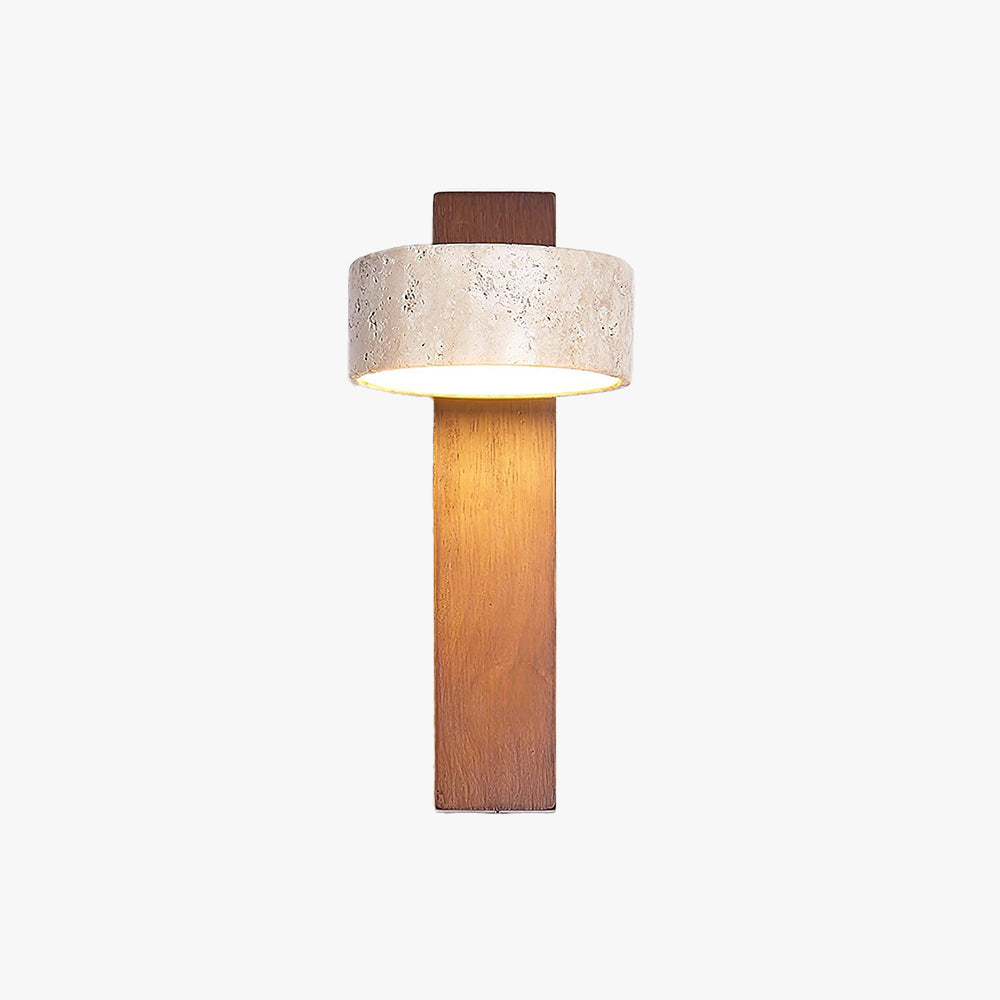 Jovan Wall Light Made of Travertine and Wood