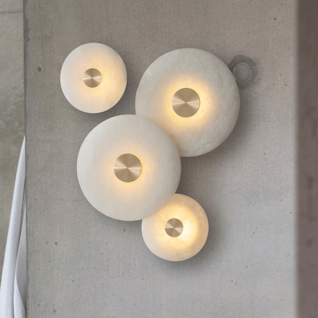 Selina Minimalist Alabaster Ceiling Light