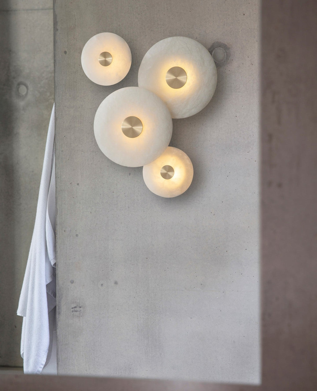 Selina Minimalist Alabaster Ceiling Light