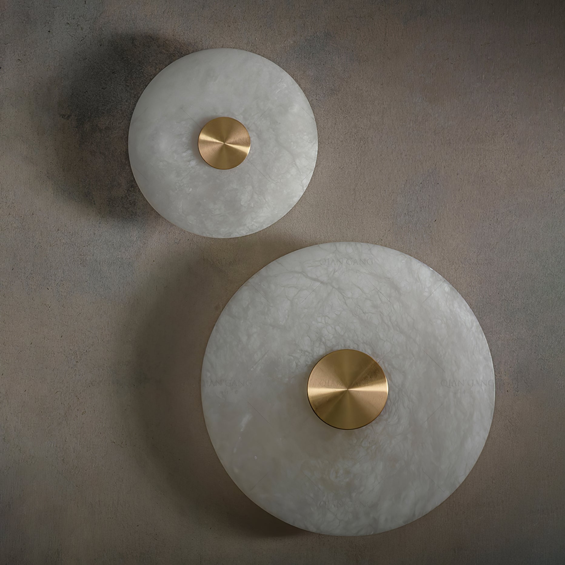 Selina Minimalist Alabaster Ceiling Light