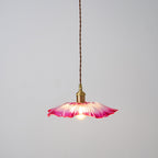 Flower Glass Plug In Pendant Lamp