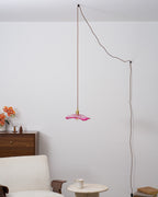 Flower Glass Plug In Pendant Lamp