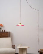 Flower Glass Plug In Pendant Lamp