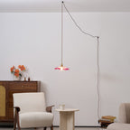 Flower Glass Plug In Pendant Lamp