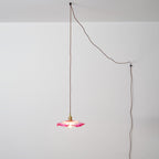 Flower Glass Plug In Pendant Lamp
